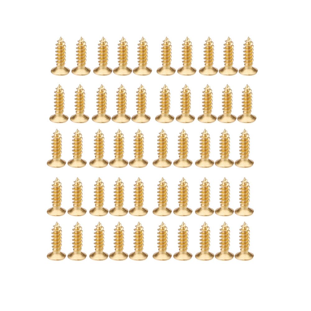 50 Screws Gold Plating 3mm For Fender Strat Tele Electric