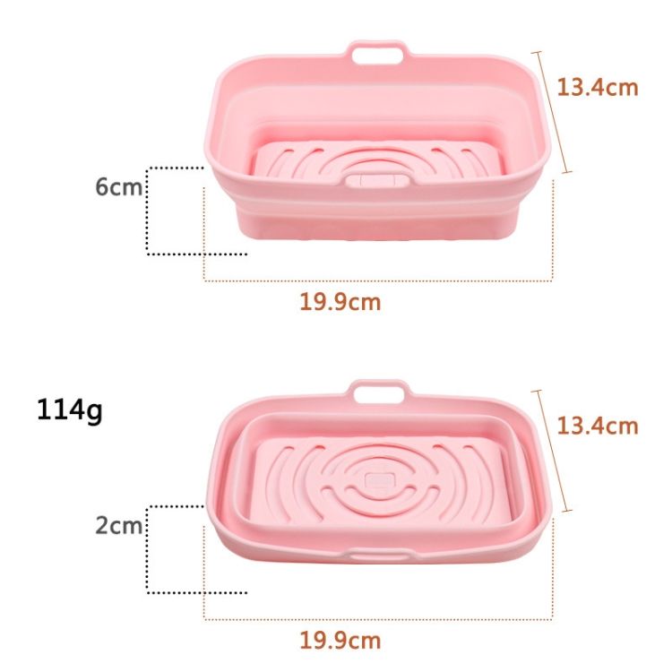 Baking Mat 2pcs Air Fryer Mat Baking Tray, Specification: Rectangular P