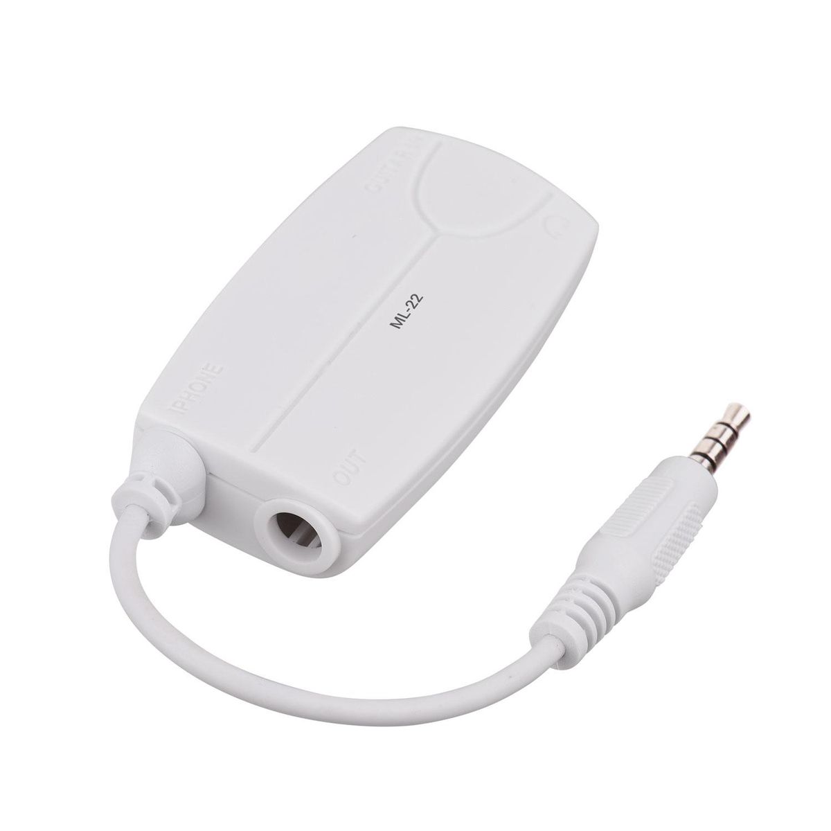 ML-22 Guitar Audio Interface Connector Converter for Electric Guitar Bass to Mobile Phone Tablet Connection Compatible with iPhone/iPad Android Smartphone Tablet with 3.5mm Audio Plug