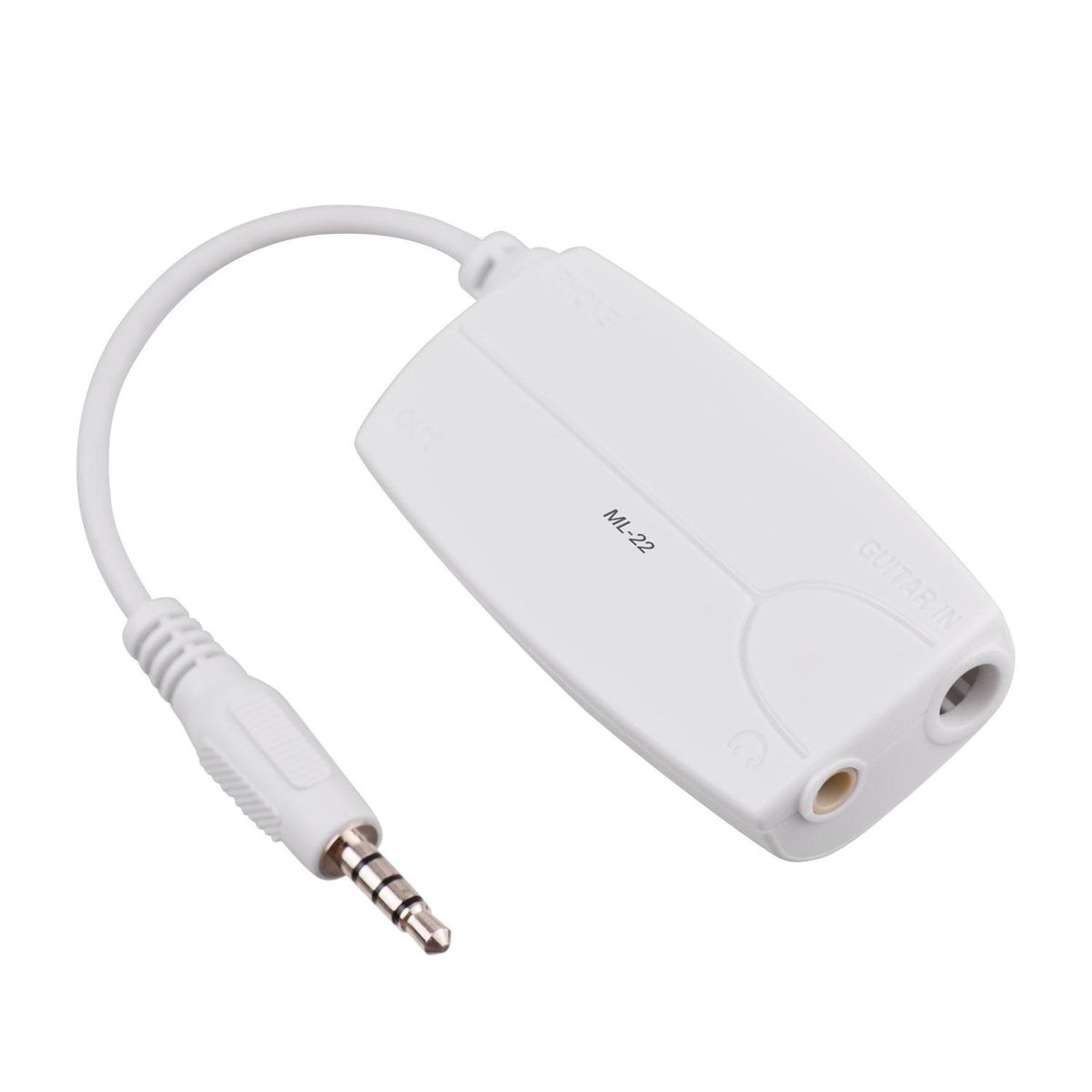 ML-22 Guitar Audio Interface Connector Converter for Electric Guitar Bass to Mobile Phone Tablet Connection Compatible with iPhone/iPad Android Smartphone Tablet with 3.5mm Audio Plug