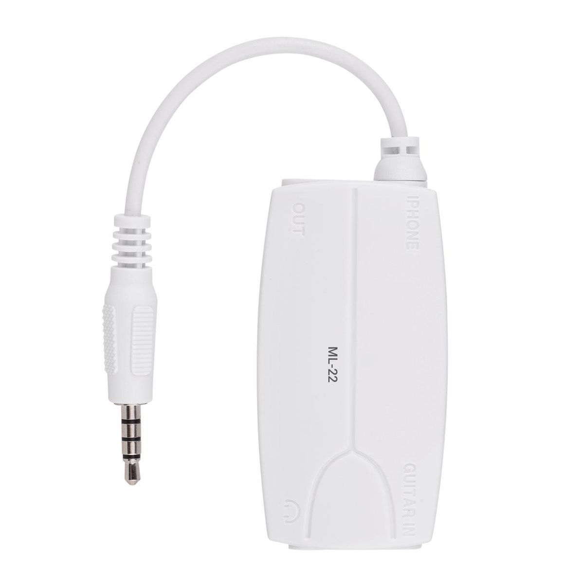 ML-22 Guitar Audio Interface Connector Converter for Electric Guitar Bass to Mobile Phone Tablet Connection Compatible with iPhone/iPad Android Smartphone Tablet with 3.5mm Audio Plug