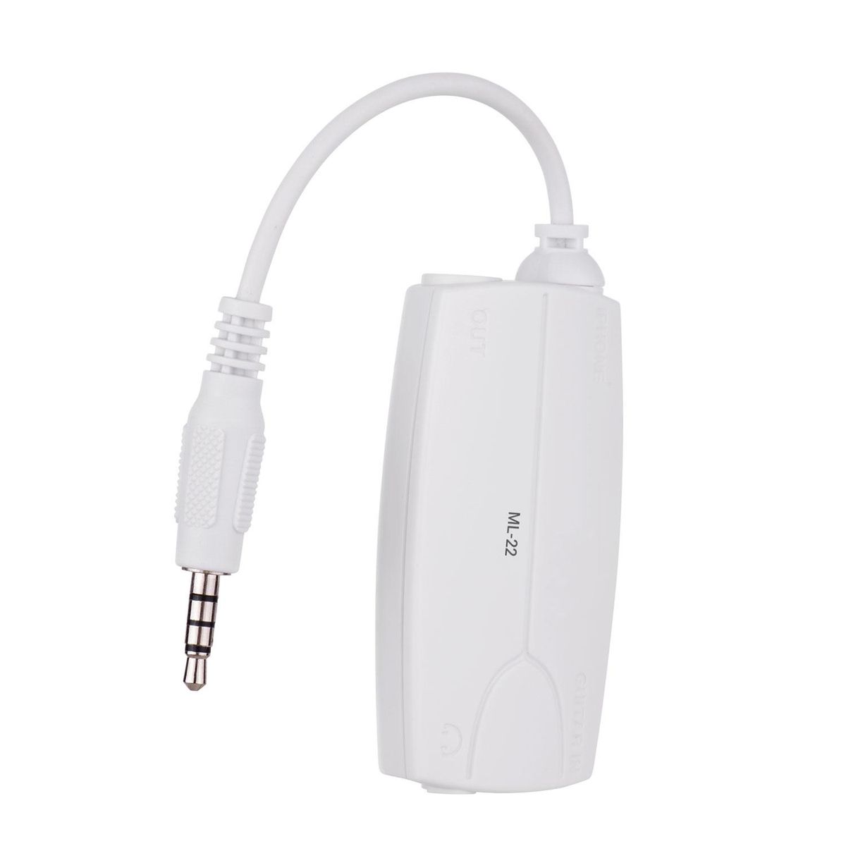 ML-22 Guitar Audio Interface Connector Converter for Electric Guitar Bass to Mobile Phone Tablet Connection Compatible with iPhone/iPad Android Smartphone Tablet with 3.5mm Audio Plug