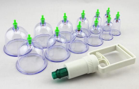 Chinese Care Portable 12 Pcs/ Relaxation Set Body Therapy Health Body Vacuum Set Medical Cupping Healthy Set Kit