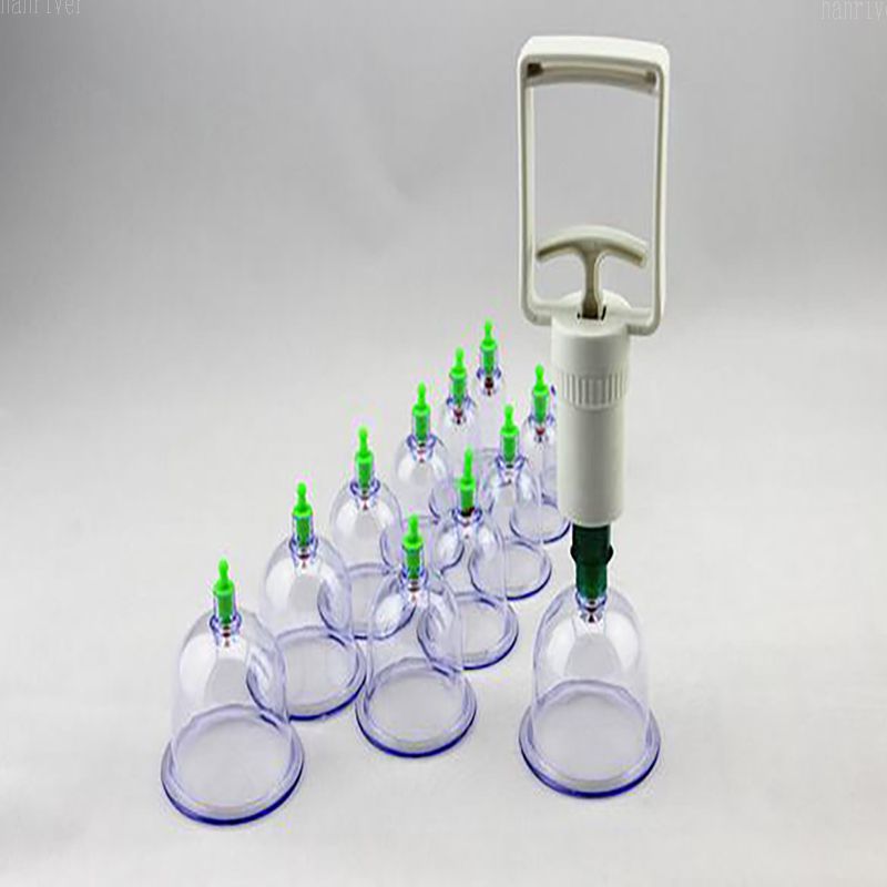 Chinese Care Portable 12 Pcs/ Relaxation Set Body Therapy Health Body Vacuum Set Medical Cupping Healthy Set Kit