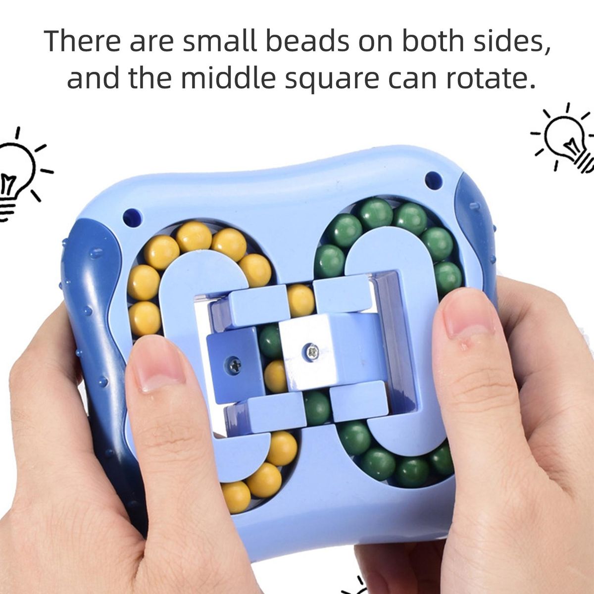 Decompression Square Rotating Small Beads Anxiety Stress Relief Educational Puzzle Game Gift for  Exercise Brain Logical Thinking