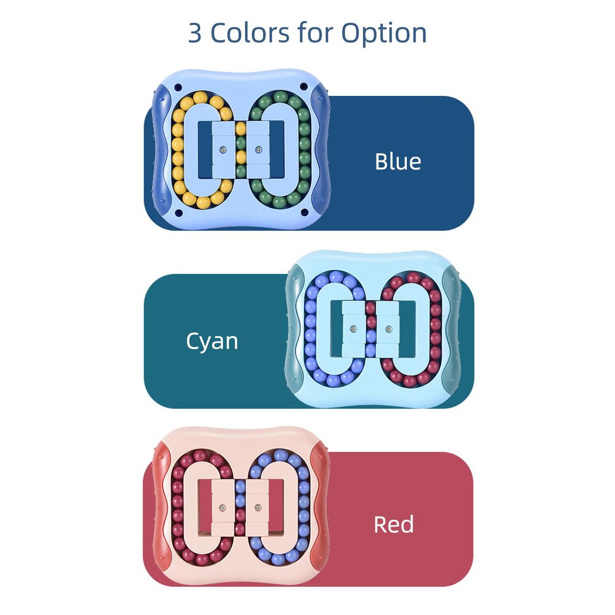 Decompression Square Rotating Small Beads Anxiety Stress Relief Educational Puzzle Game Gift for  Exercise Brain Logical Thinking