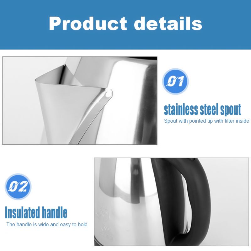 1.8L Simple And Stylish Electric Kettle - Black
