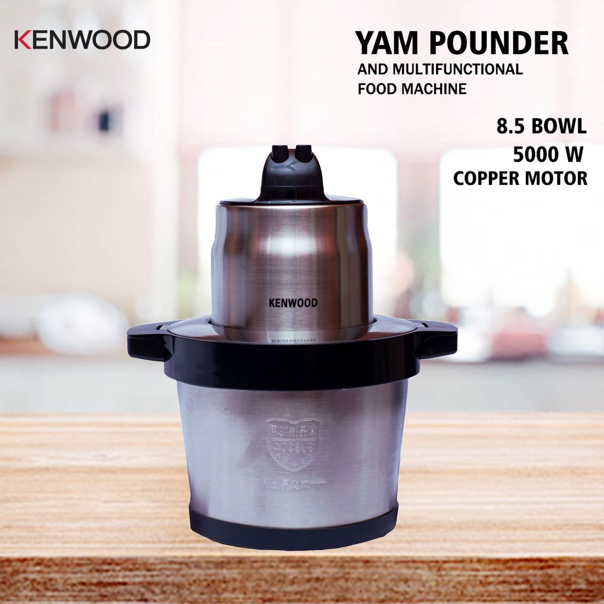8.0L FOOD PROCESSOR AND YAM POUNDER-5000W
