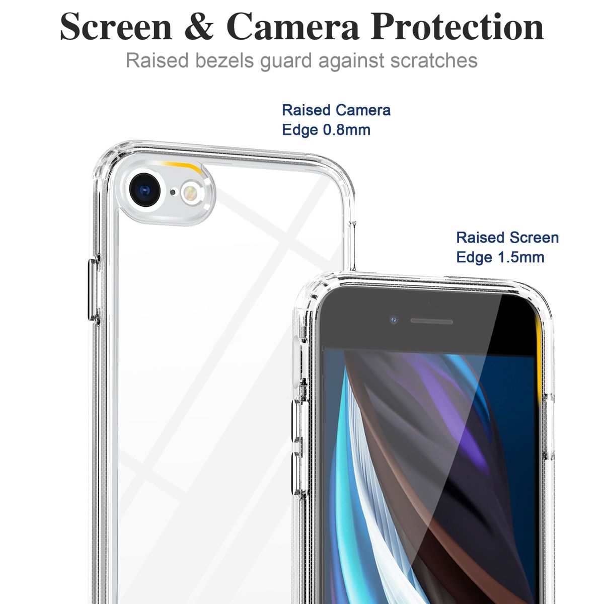 For IPhone SE 2022 / SE 2020 / 8 / 7 Crystal Clear Shockproof PC + TPU Protective Case(Transparent)