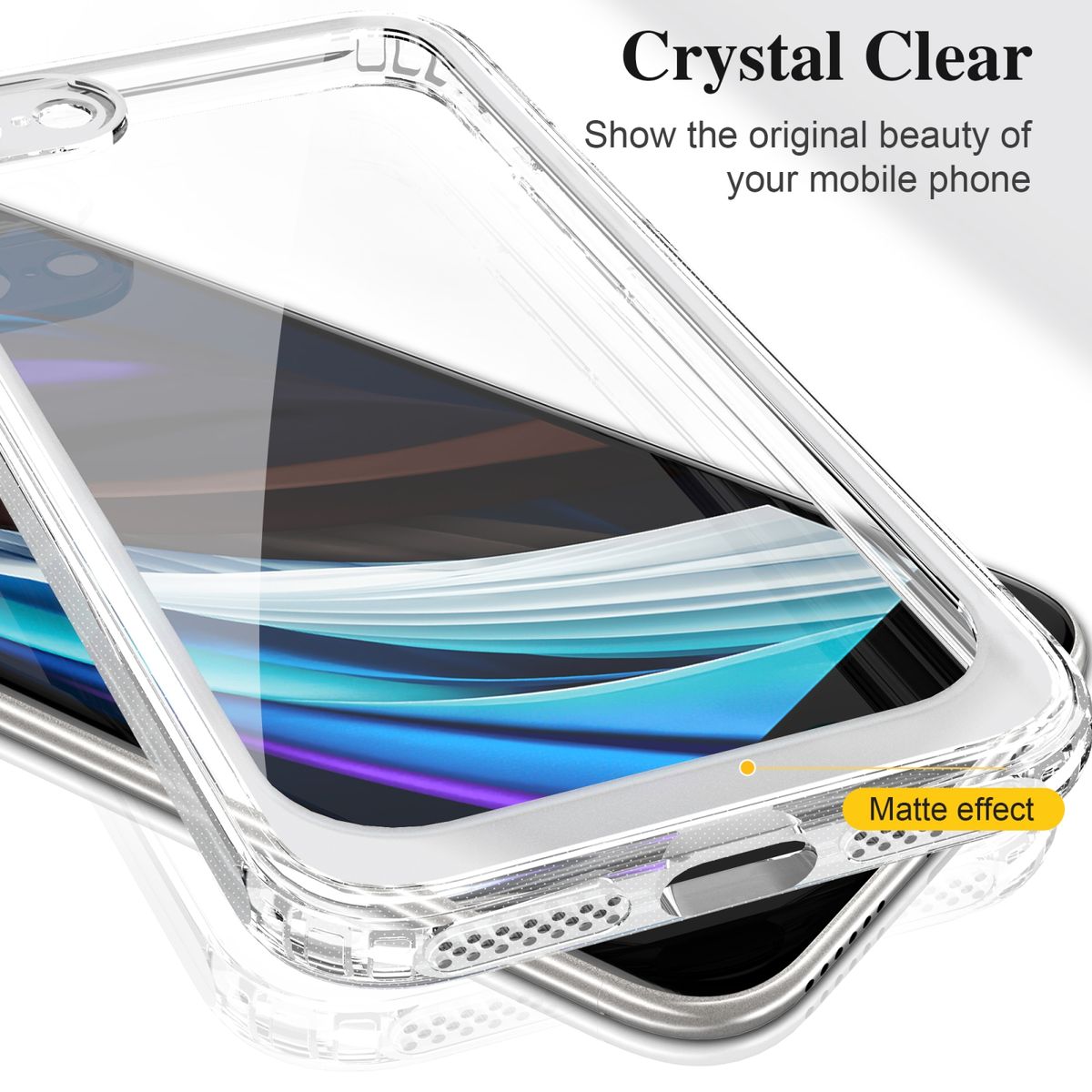 For IPhone SE 2022 / SE 2020 / 8 / 7 Crystal Clear Shockproof PC + TPU Protective Case(Transparent)