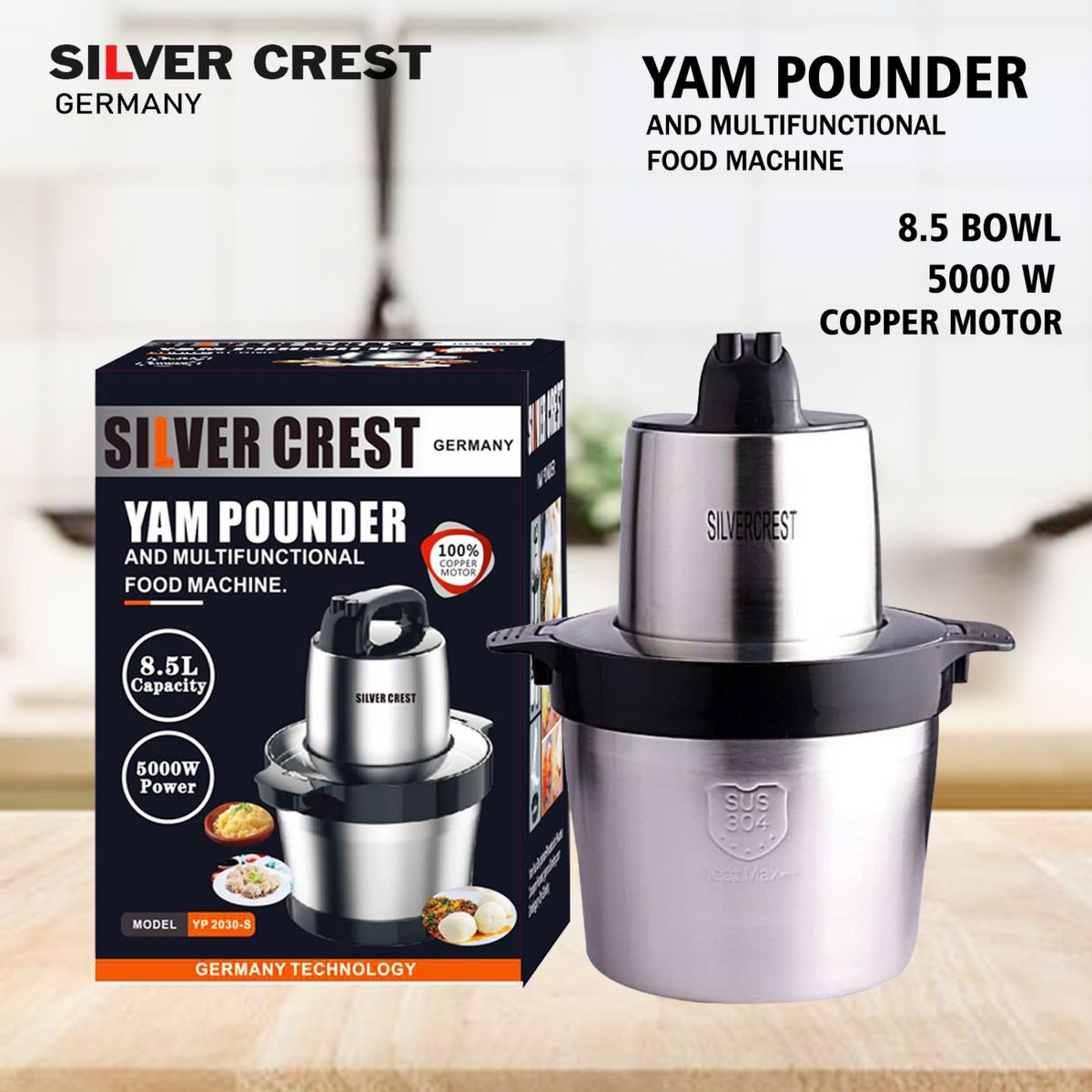 8.5L Yam Pounding Machine (Mixer & Blender)