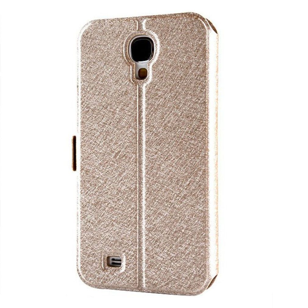 Silk Pattern Leather Double Viewing Window Cover Stand For Samsung Galaxy S6