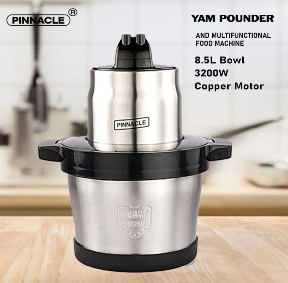8.5L Yam Pounder, Tiger Nut Grinder & Any Dry Grinding-3200W