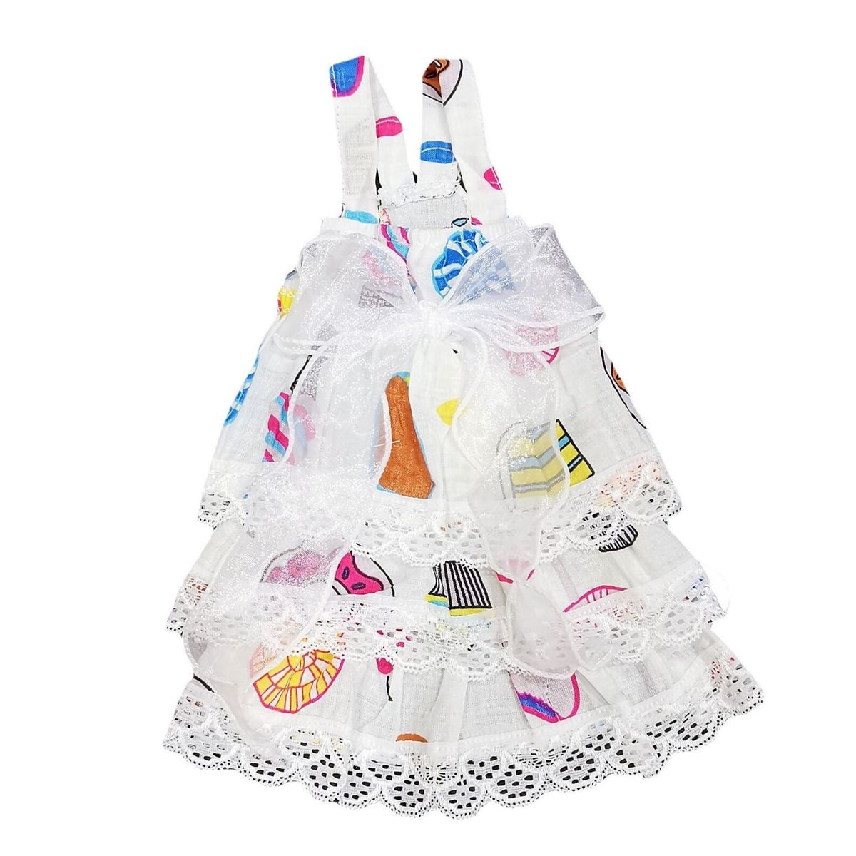 Pet Outfit Pet Princess Dress Dog Sundress Decoration White