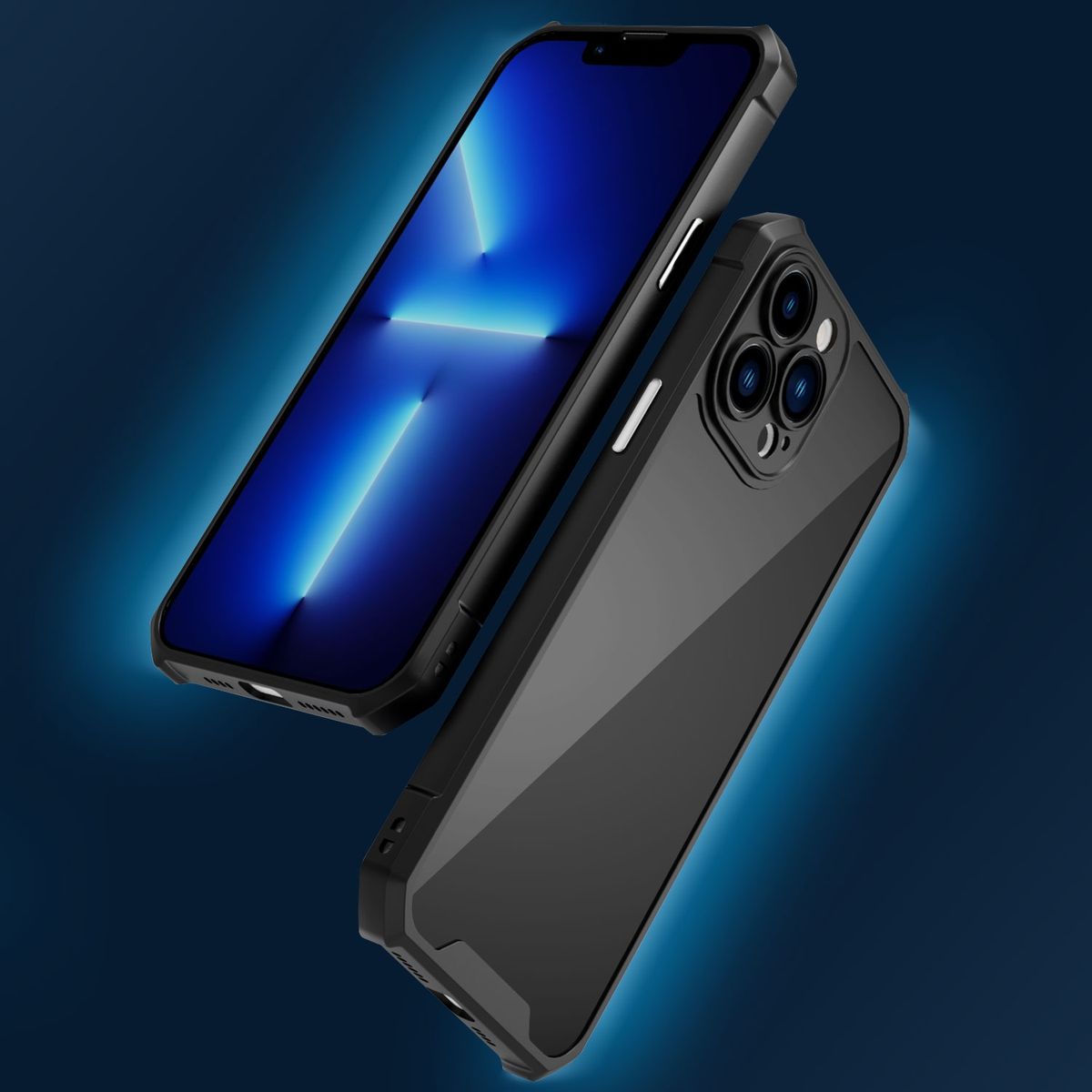 For IPhone 14 Pro Max Carbon Fiber Texture Shockproof Phone Case (Black)