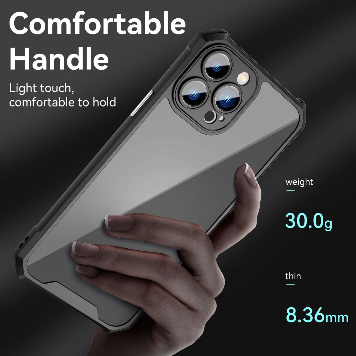 For IPhone 14 Pro Max Carbon Fiber Texture Shockproof Phone Case (Black)