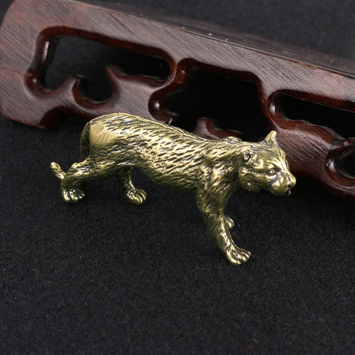 Brass Tiger Figurine Handcrafts Housewarming Gift