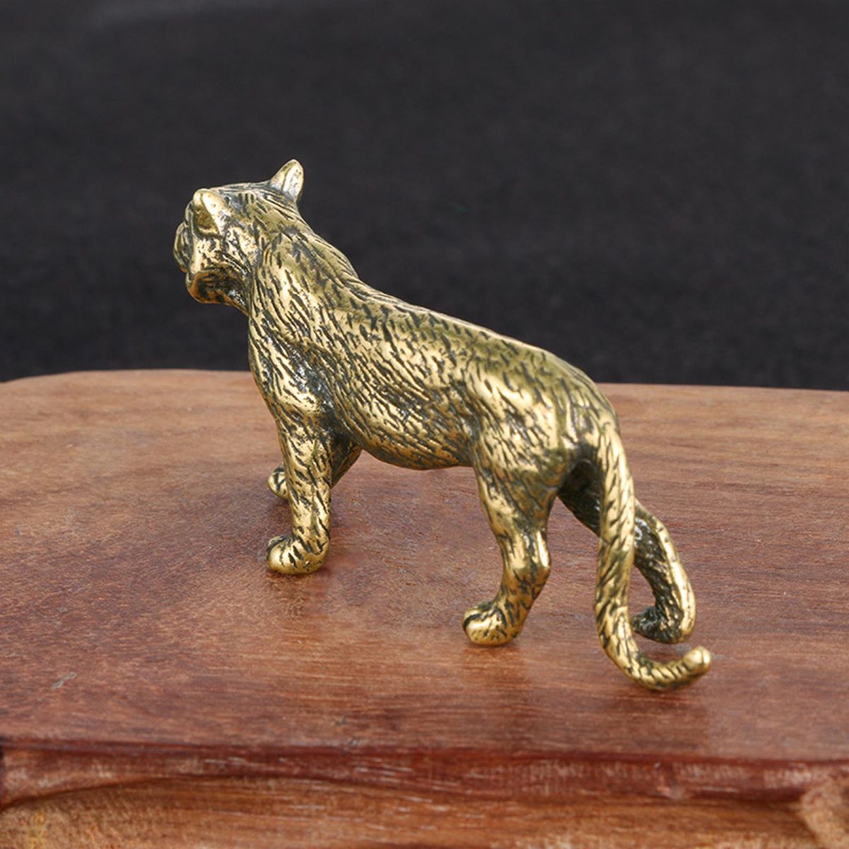 Brass Tiger Figurine Handcrafts Housewarming Gift