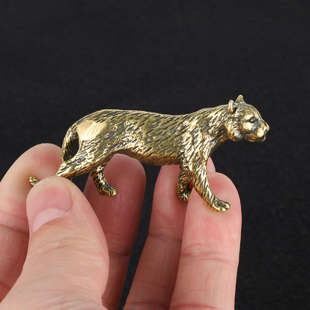 Brass Tiger Figurine Handcrafts Housewarming Gift