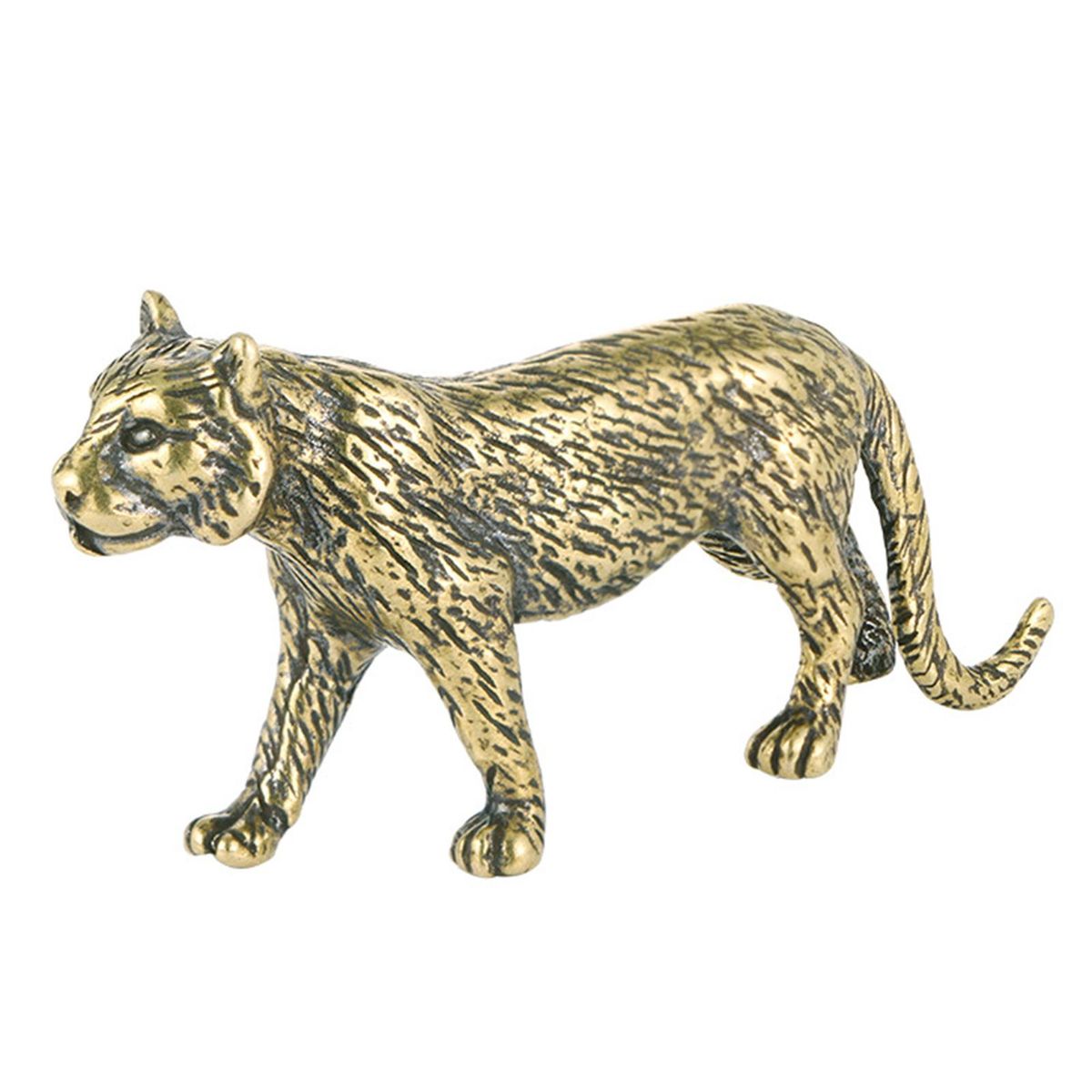 Brass Tiger Figurine Handcrafts Housewarming Gift