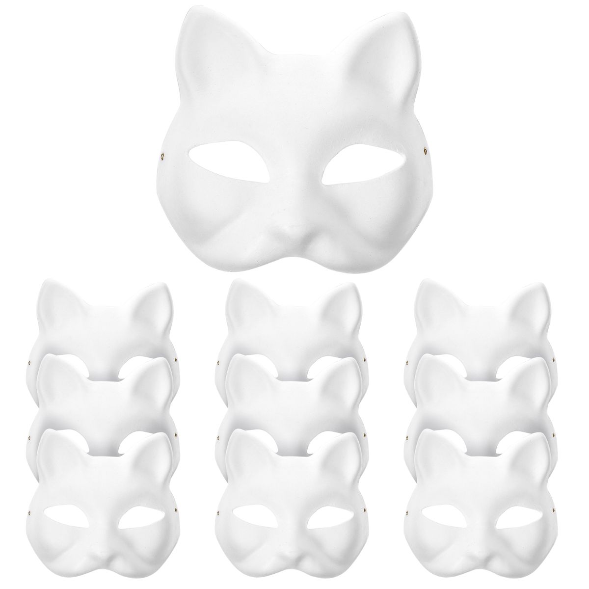 10 Pcs Halloween Costumes Adults Masquerade Cat Face Masks Accessories Child