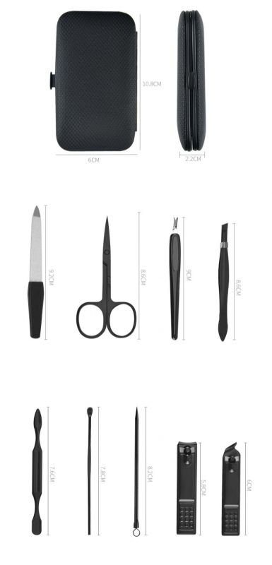 Apilco Nail Makeup Nail Clipper 8 Set, Blue, 1 Set