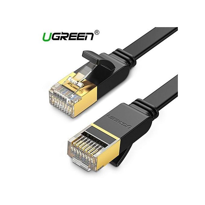 5 Meter Flat Ethernet Cable Cat7 RJ45 Network Patch Cable Flat 10 Gigabit 600Mhz Lan Wire Cable Cord Shielded For Modem, Router, PC, Mac, Laptop, PS2, PS3, PS4, XBox, And XBox 360 Black By HonTai
