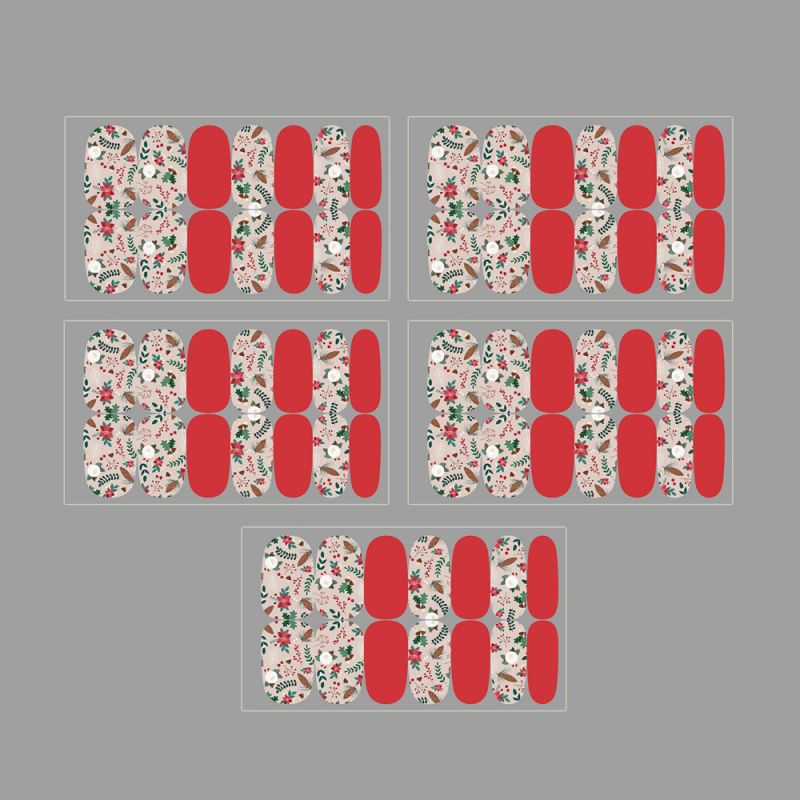 MA Tree Decoration Christmas Nail Sticker 14p, 5pcs, TYPE6