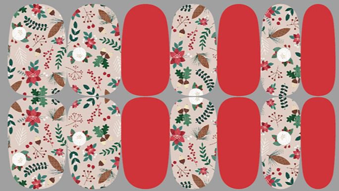 MA Tree Decoration Christmas Nail Sticker 14p, 5pcs, TYPE6