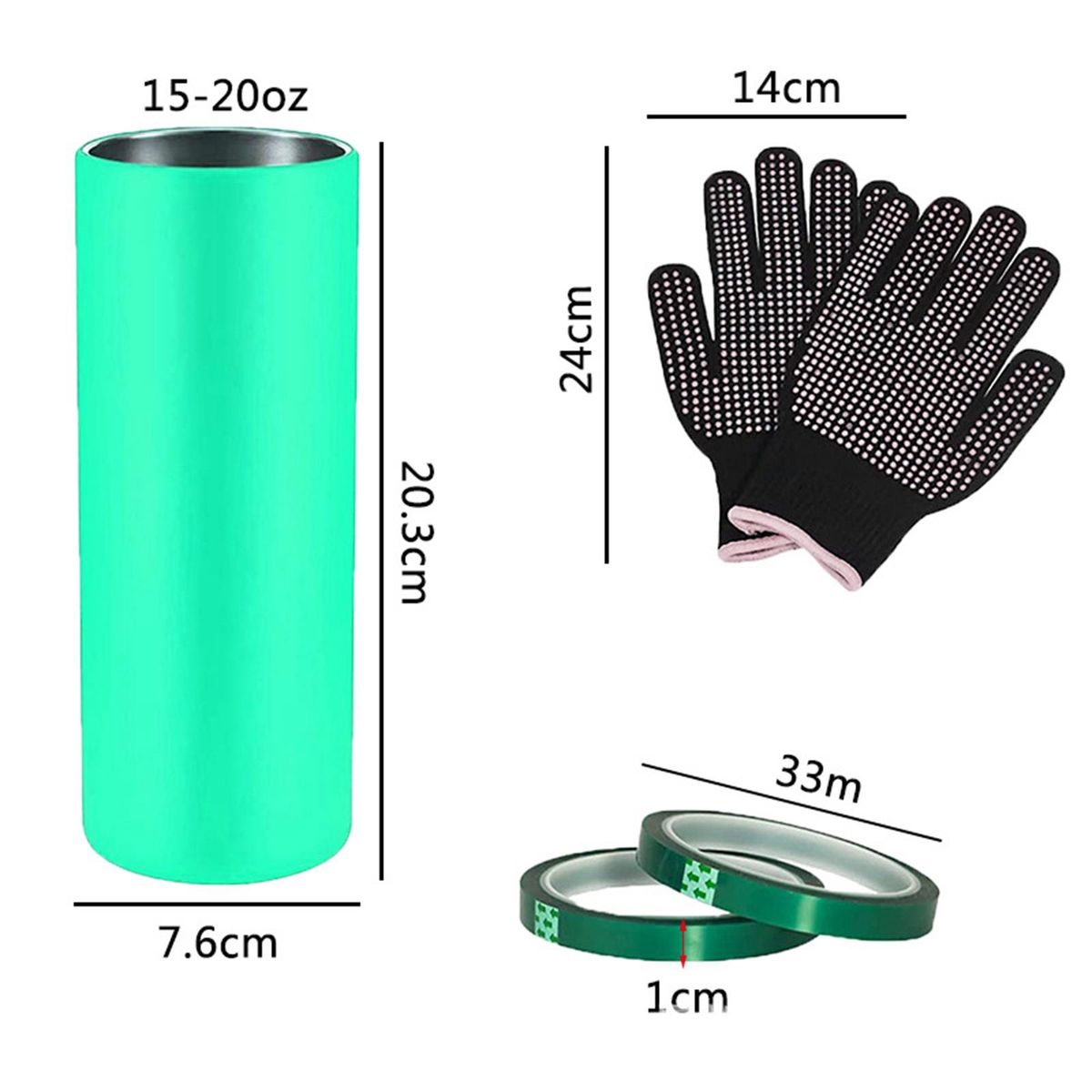 Sublimation Tumblers Silicone Bands Sleeve Kit For 20 Oz Straight