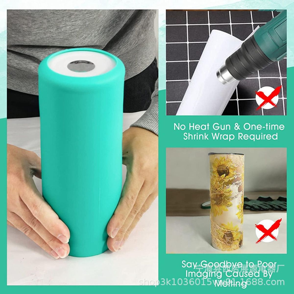 Sublimation Tumblers Silicone Bands Sleeve Kit For 20 Oz Straight