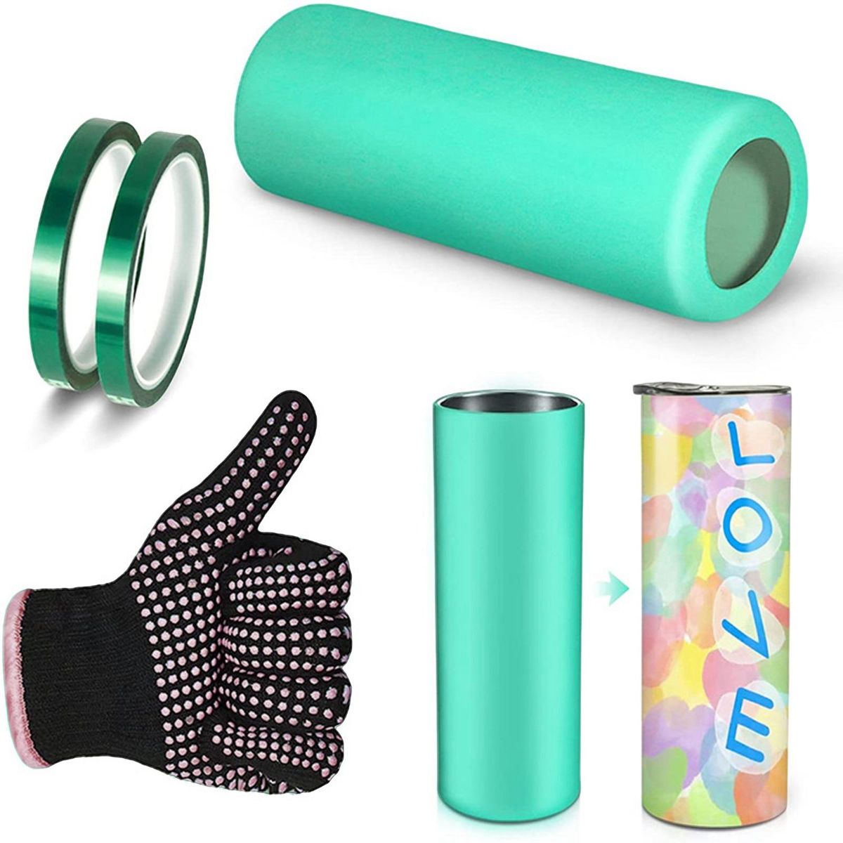 Sublimation Tumblers Silicone Bands Sleeve Kit For 20 Oz Straight