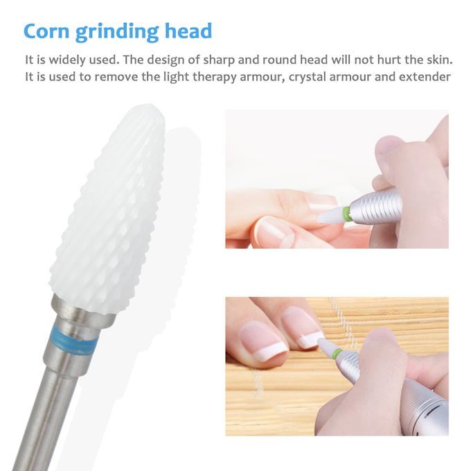 5pcs Nail Drill Bits 3/32'' (M) Cuticle Cleaner Dust Drill-M-size
