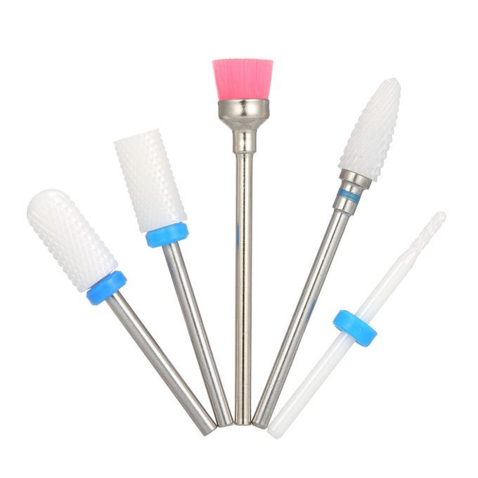5pcs Nail Drill Bits 3/32'' (M) Cuticle Cleaner Dust Drill-M-size