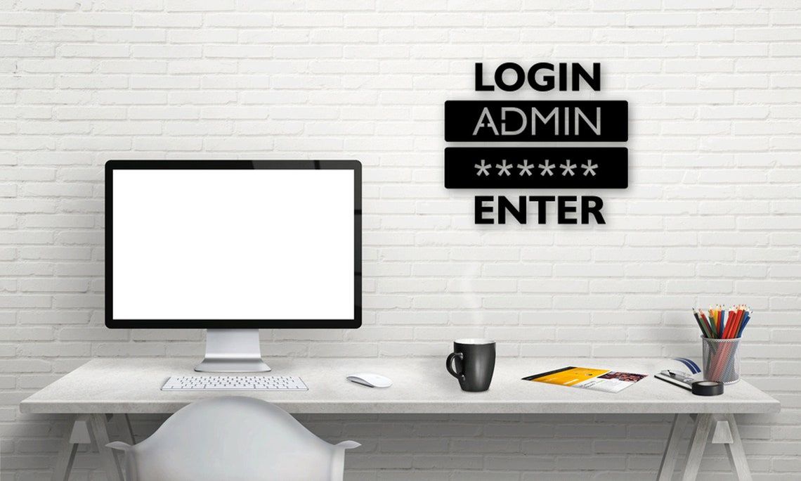 Login Credentials Wall Decoration