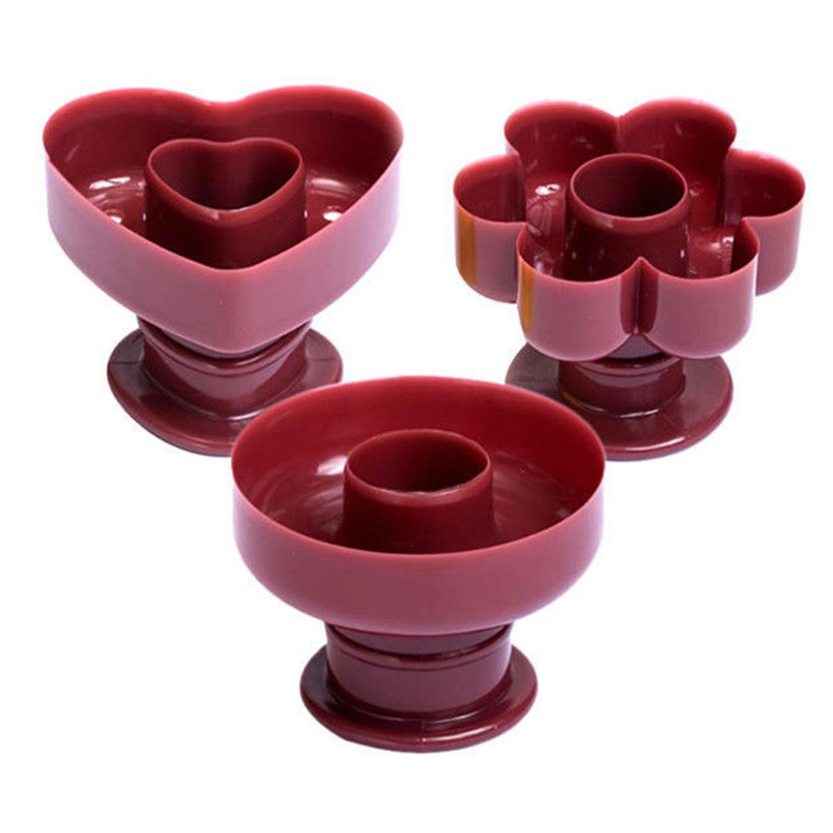 3PcsSet Doughnut Mold Cake Dessert Donut Cutter Maker Mould Brown