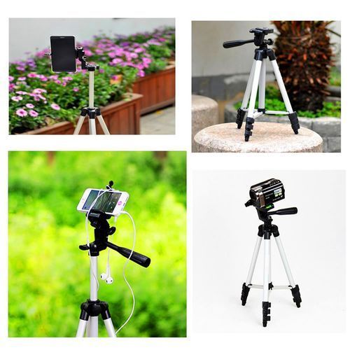 Phone And Camera Tripod Stand Kit With Holder Control Lightweight Portable And Free Gift