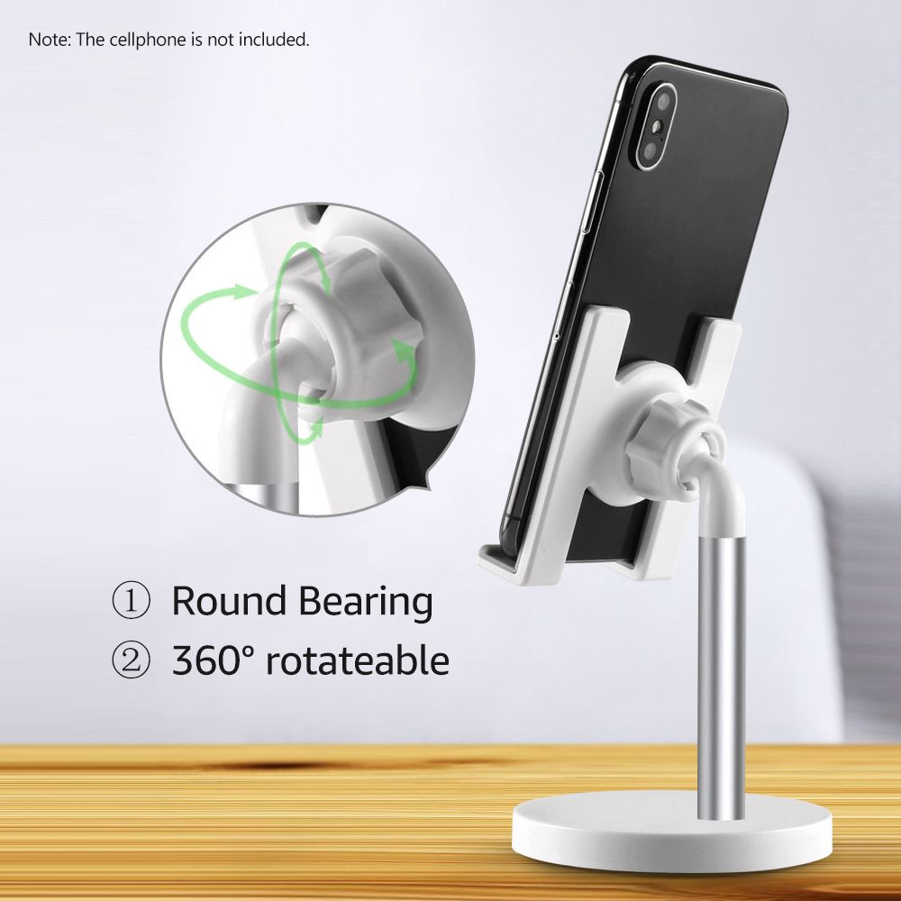 Phone Stand Aluminum Alloy For Desk / Bed Compatible