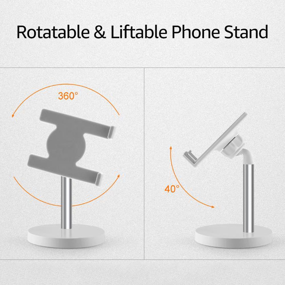 Phone Stand Aluminum Alloy For Desk / Bed Compatible