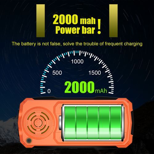 Q1 2.4 5D Louder Speaker 2000mAh Phone - Orange