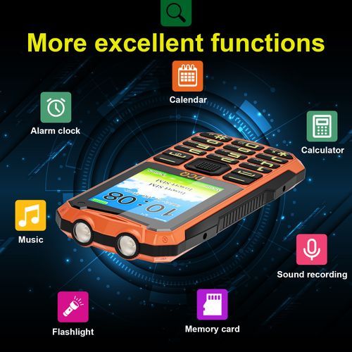 Q1 2.4 5D Louder Speaker 2000mAh Phone - Orange