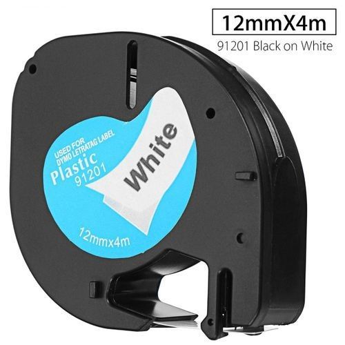 12mm X 4m Plastic Label Tape Compatible For DYMO LetraTAG 9