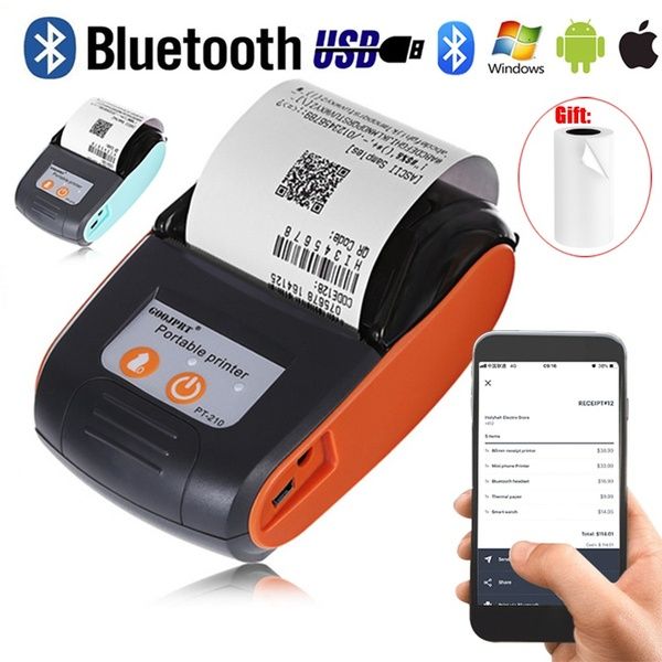 Portable Printer Wireless Bluetooth Thermal Printer 58mm Mini Receipt Receipt And Invoice Printer