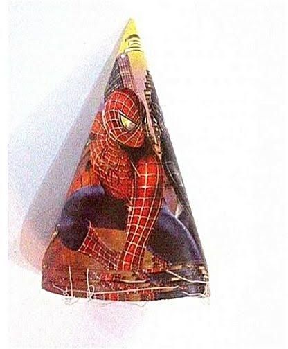 12pieces (1 Dozen) Beautiful Spiderman Party Cone-Caps