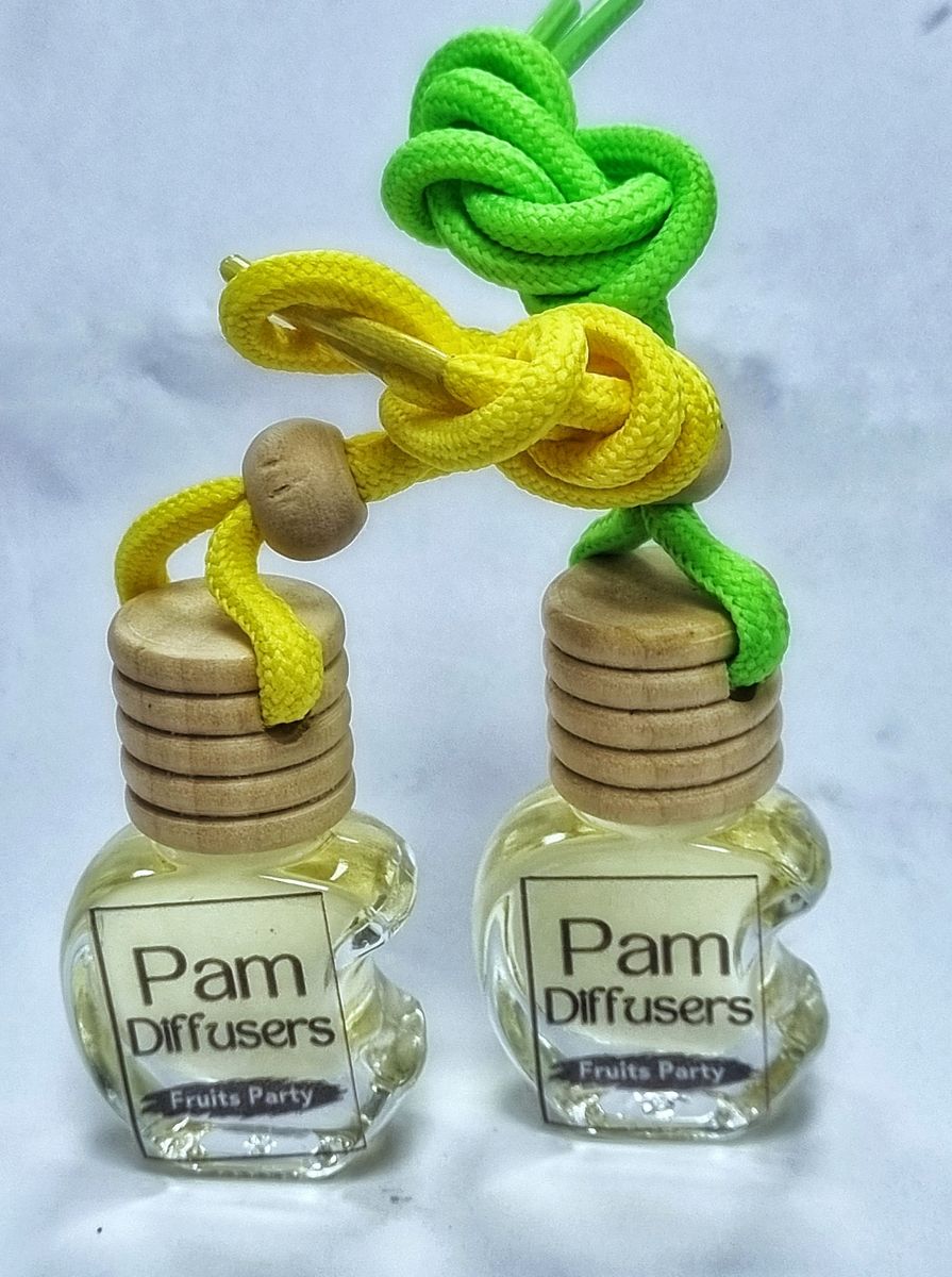 2× Hanging Car Air Freshener - Car Diffuser - Fruits Party