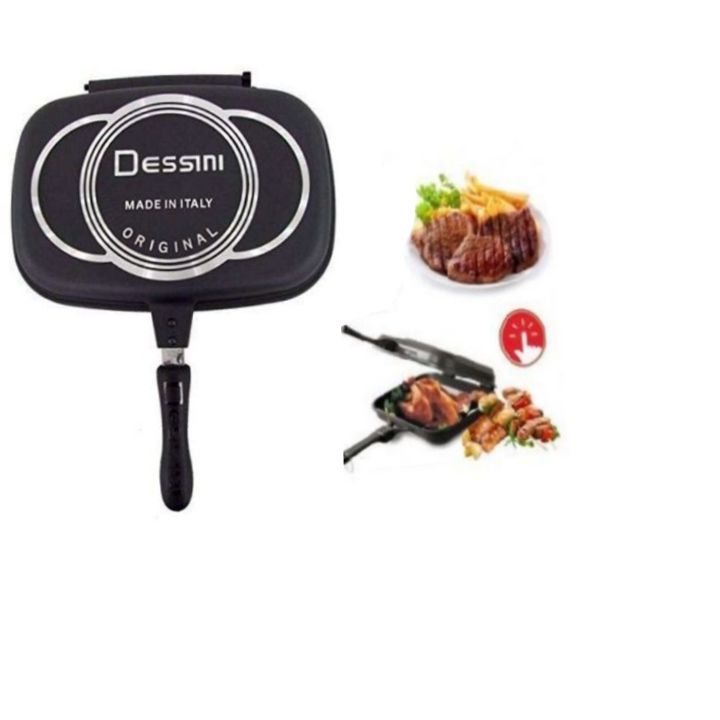Double- Sided Non- Stick Oil Free Grill Pan