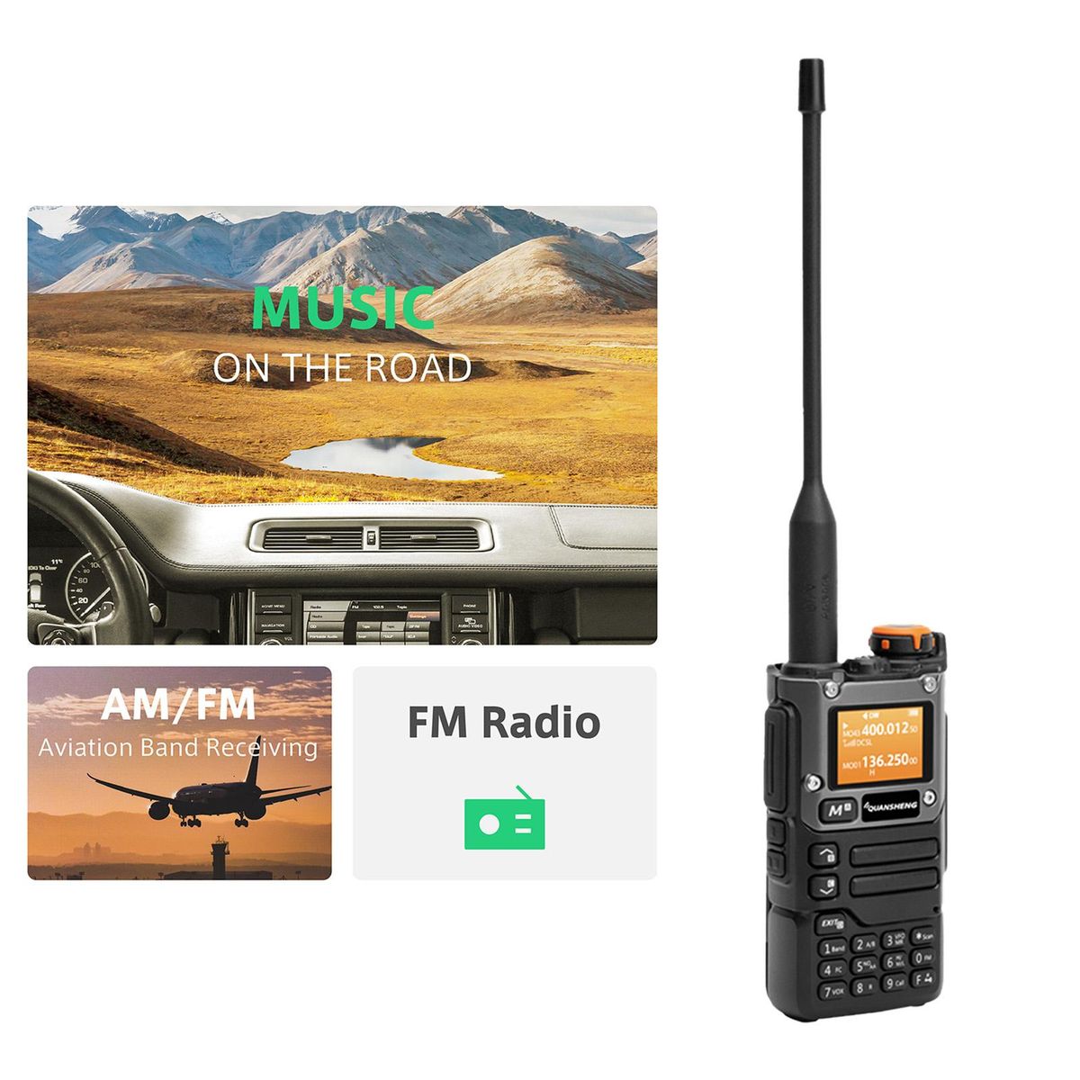 ,Handheld Radio Portable Dual