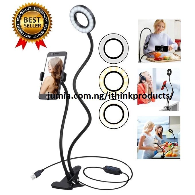 Selfie Ring Light Cell Phone Holder Selfie Light Makeup Vlog