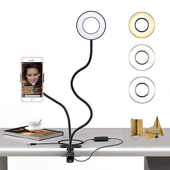 Selfie Ring Light Cell Phone Holder Selfie Light Makeup Vlog