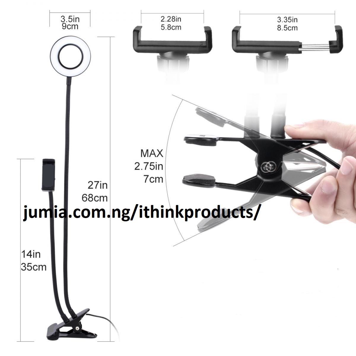 Selfie Ring Light Cell Phone Holder Selfie Light Makeup Vlog